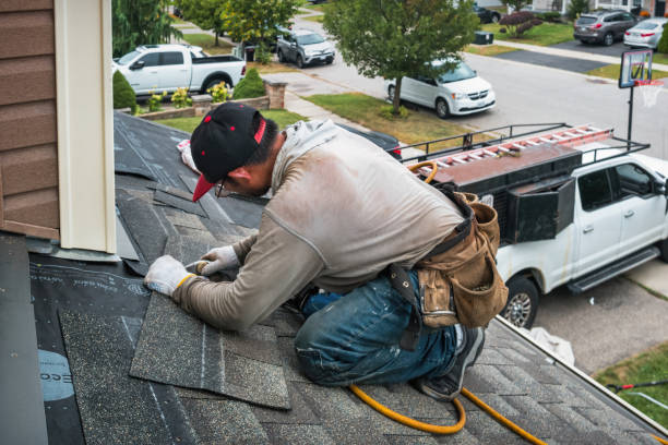 Professional Flat Roof Repair technician working in Jersey Mills, PA